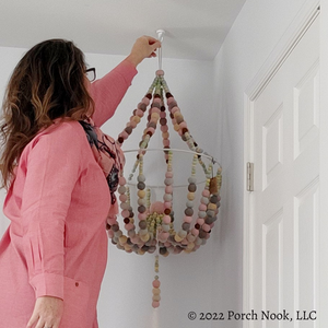 Porch Nook | Large Handcrafted Wool Felt Chandelier with Tassel