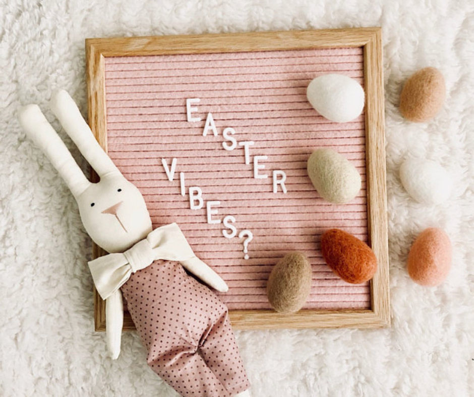 Handmade 100% Wool Easter Felt Eggs, 6-Piece Set | Porch Nook