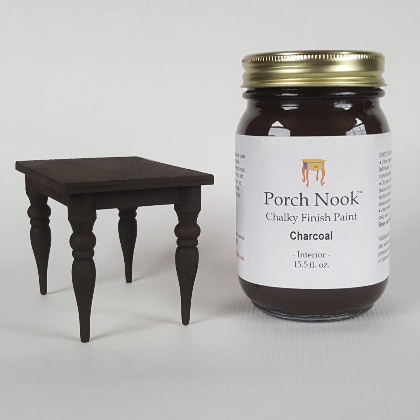 "Charcoal", Chalky Finish Paint by Porch Nook