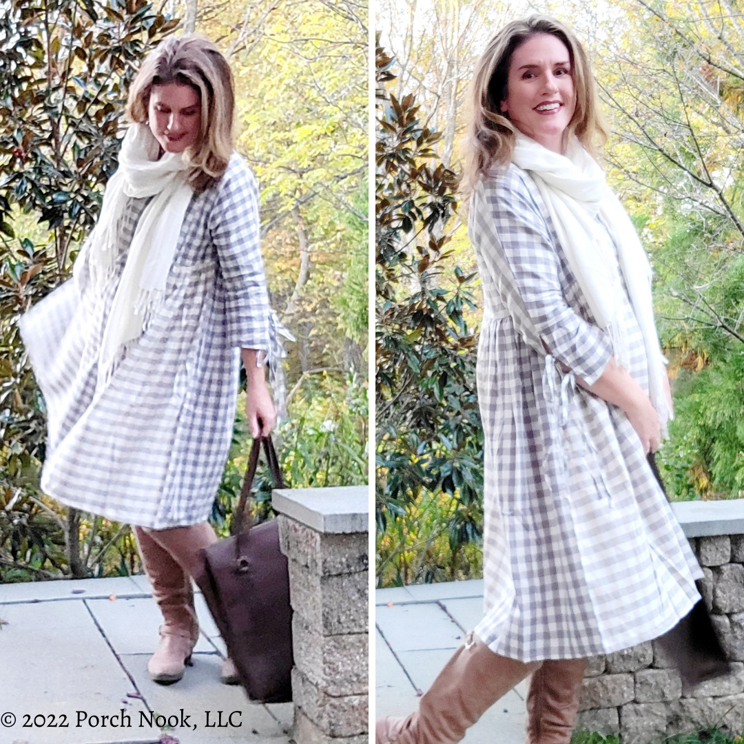 Porch Nook | Cotton Gingham Madie Dress, Large