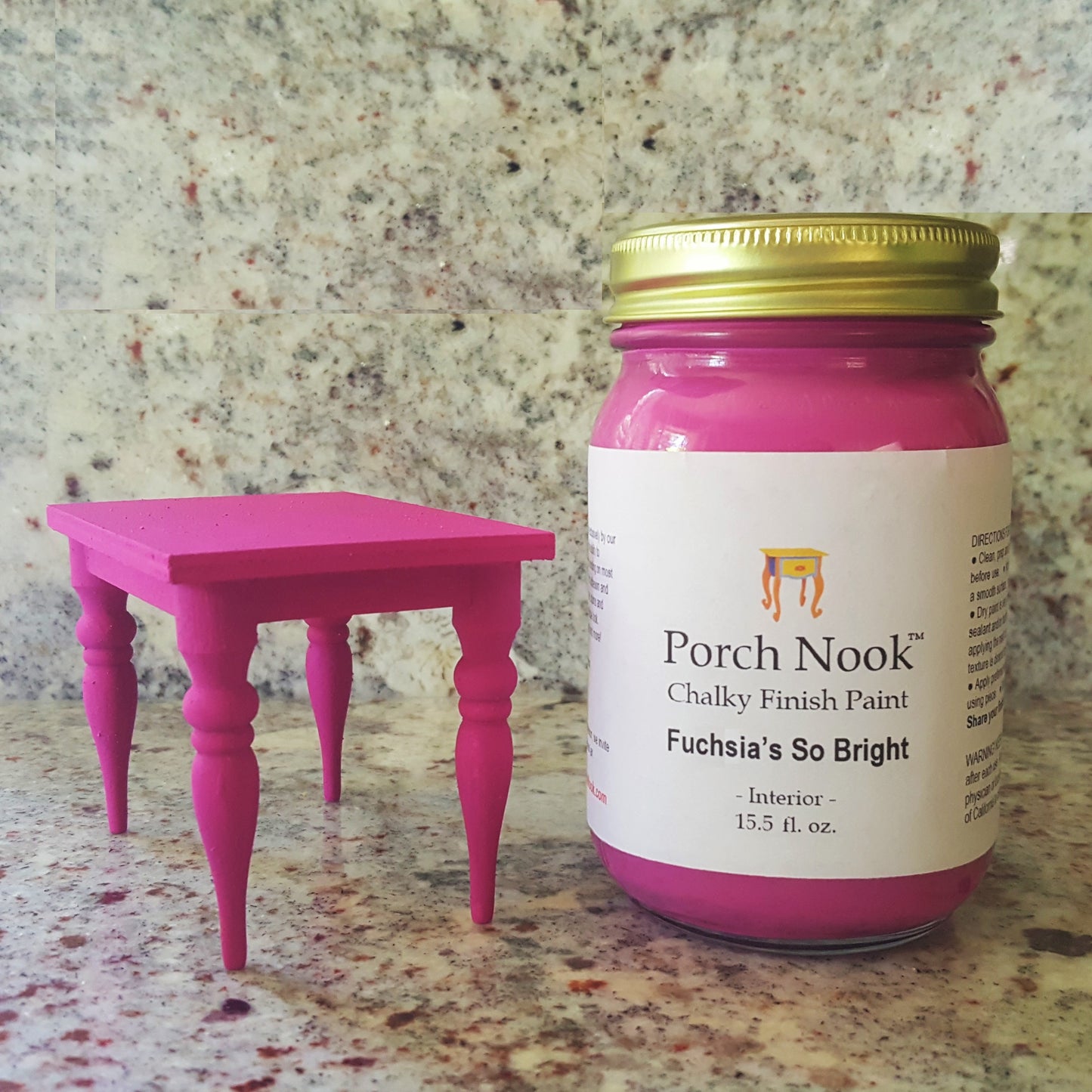 "Fuchsia's So Bright" - Chalky Finish Paint by Porch Nook