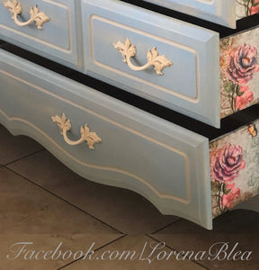 EXAMPLE: Dresser w/ "Cashew" and "Nantucket"", designed by Lorena Blea in Nevada