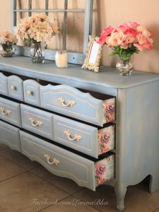 EXAMPLE: Dresser w/ "Nantucket" and "Cashew", designed by Lorena Blea in Nevada