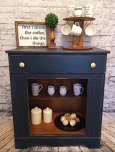 EXAMPLE: Cabinet stand w/ "After Midnight", designed by Southern Furniture Flippers in Pembroke, GA