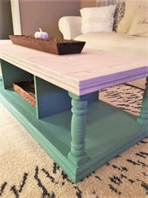 EXAMPLE: Coffee table w/ "Sea Glass", designed by Southern Inspired in Grenada, MS