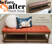 Example: Fabric upholstery painted with "Monarch" by Porch Nook