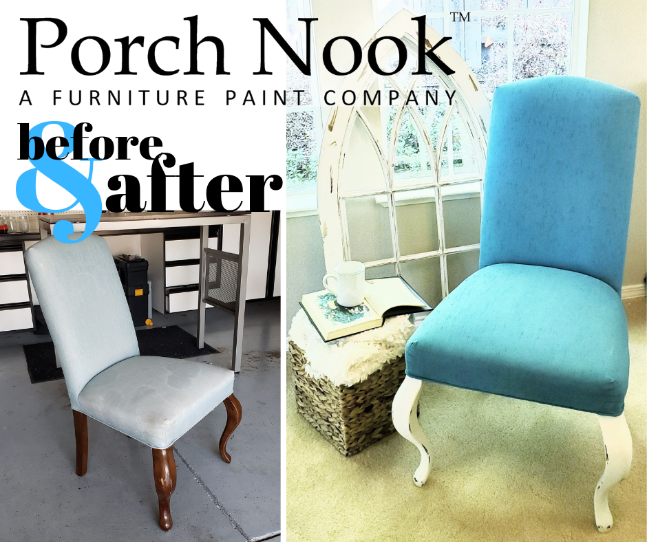 EXAMPLE: Fabric upholstery painted w/ "Kiddie Pool"