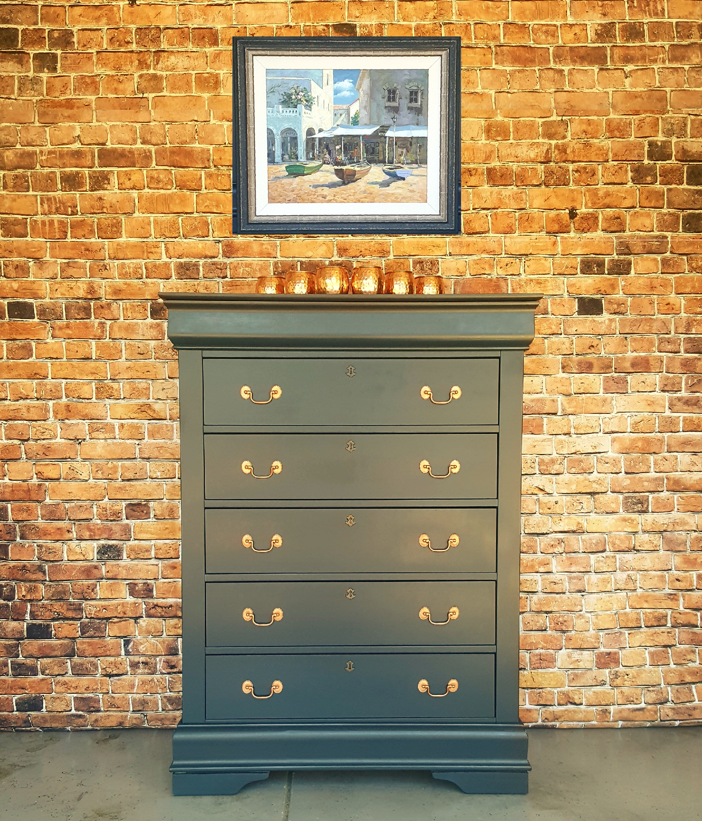 EXAMPLE: Dresser w/ "After Midnight" - Porch Nook chalky finish paint