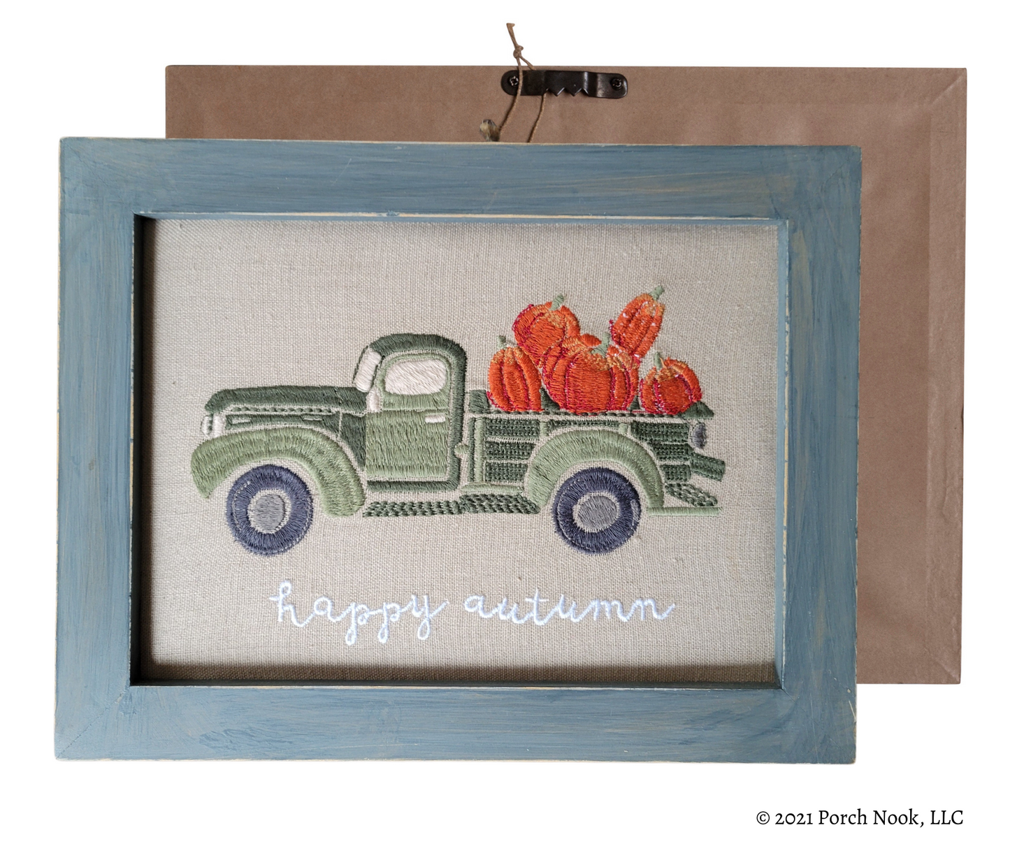 Porch Nook | “Happy Autumn” Stitchery Wall Art