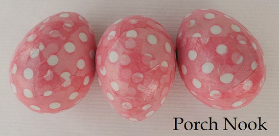 Decoupage Decorative Eggs, Set of 6