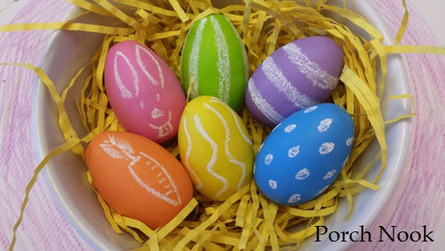 Reusable Chalkboard Painted Eggs, Set of 6
