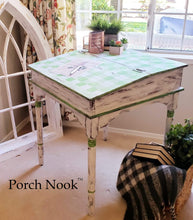 EXAMPLE: Vintage Schoolmaster’s Tall Desk, Hand Built w/ Hinged Lift Top painted with "Sugar Snap Pea" and "Ol' Faithful"